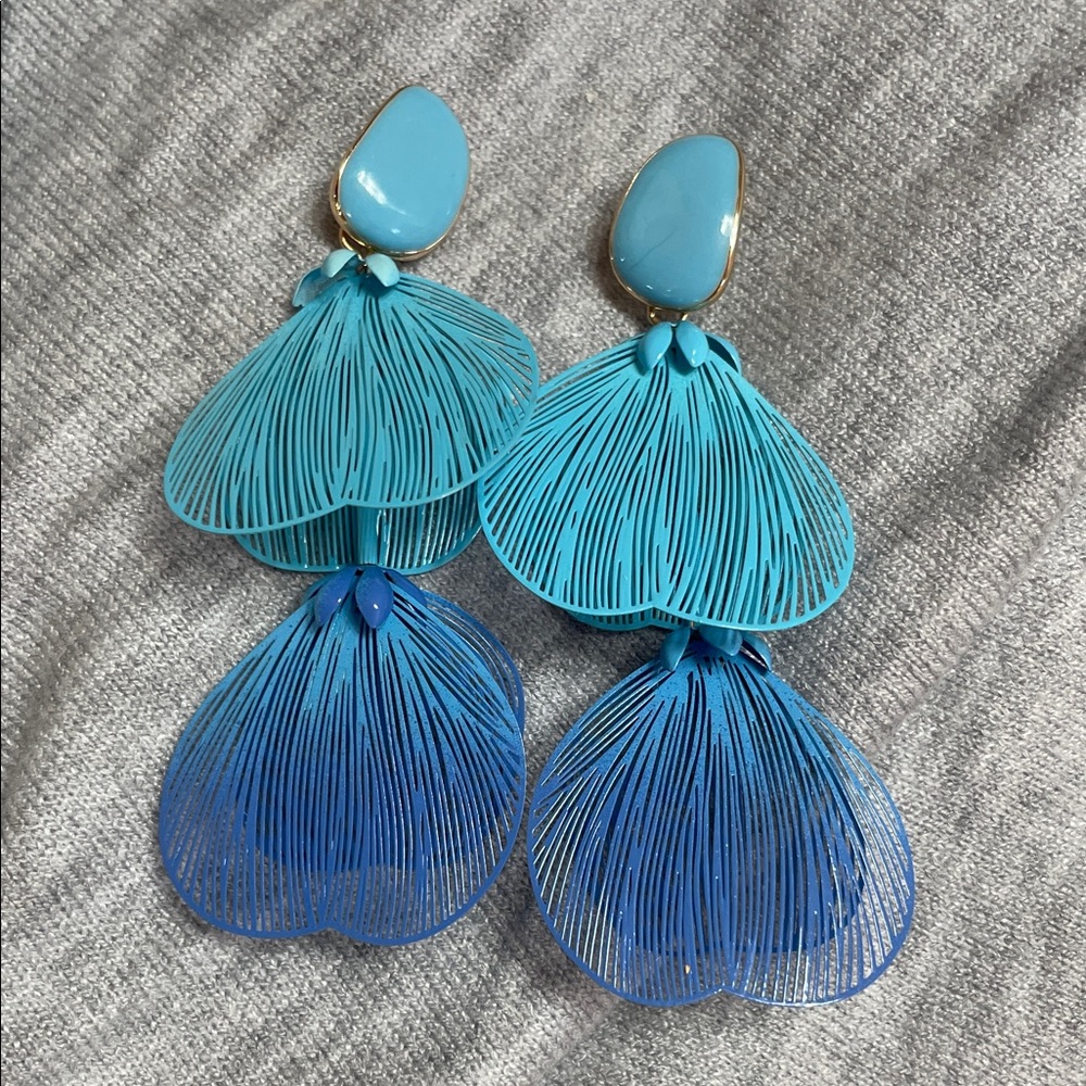 Chico's Turquoise and Blue Layered Earrings